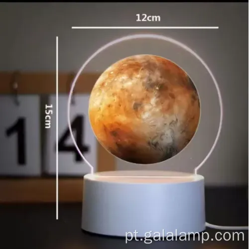 Luz noturna de acrílica luminosa criativa 3D